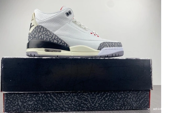 Rep EP DN3707-100 Jordan White Retro DN3707-100 3 Cement Reimagined 0212